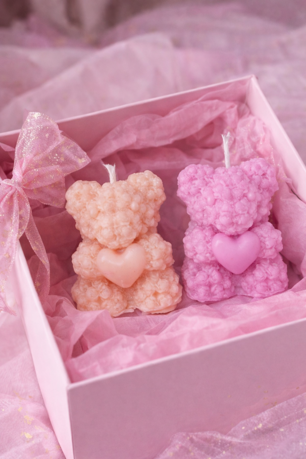 Kalpli Ayıcık Dekoratif Mum 🧸💗