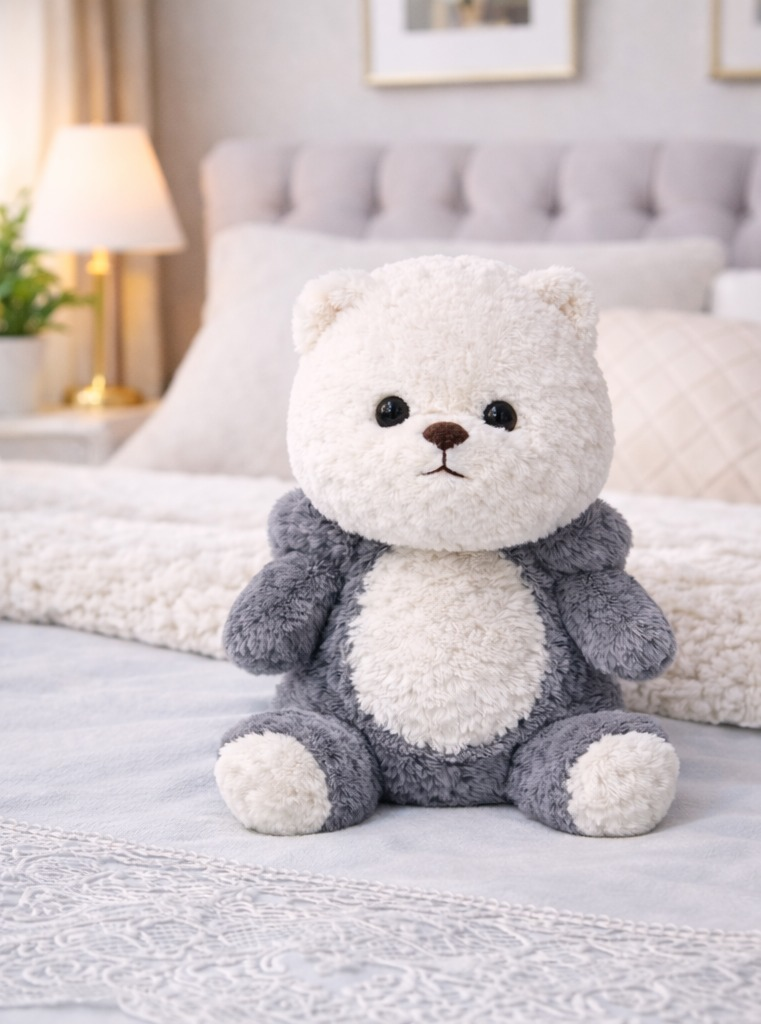 Kapüşonlu Sevimli Ayıcık Peluş Oyuncak – Ultra Yumuşak Dekoratif Oyuncak
