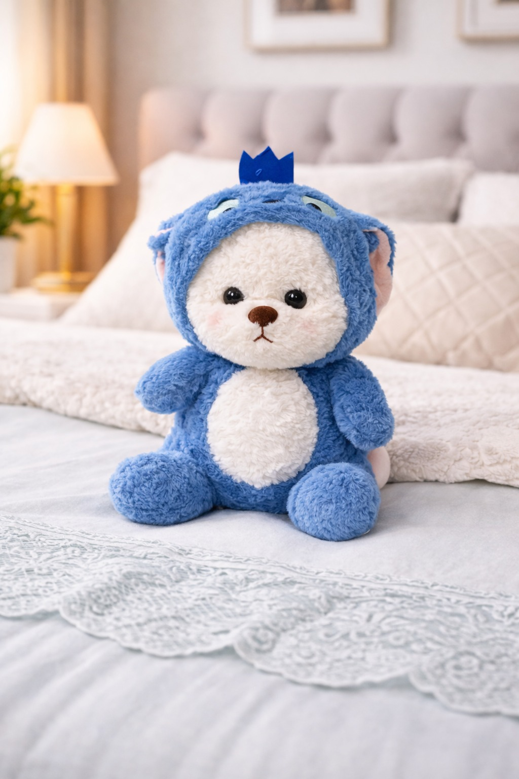 Kapüşonlu Sevimli Ayıcık Peluş Oyuncak – Ultra Yumuşak Dekoratif Oyuncak